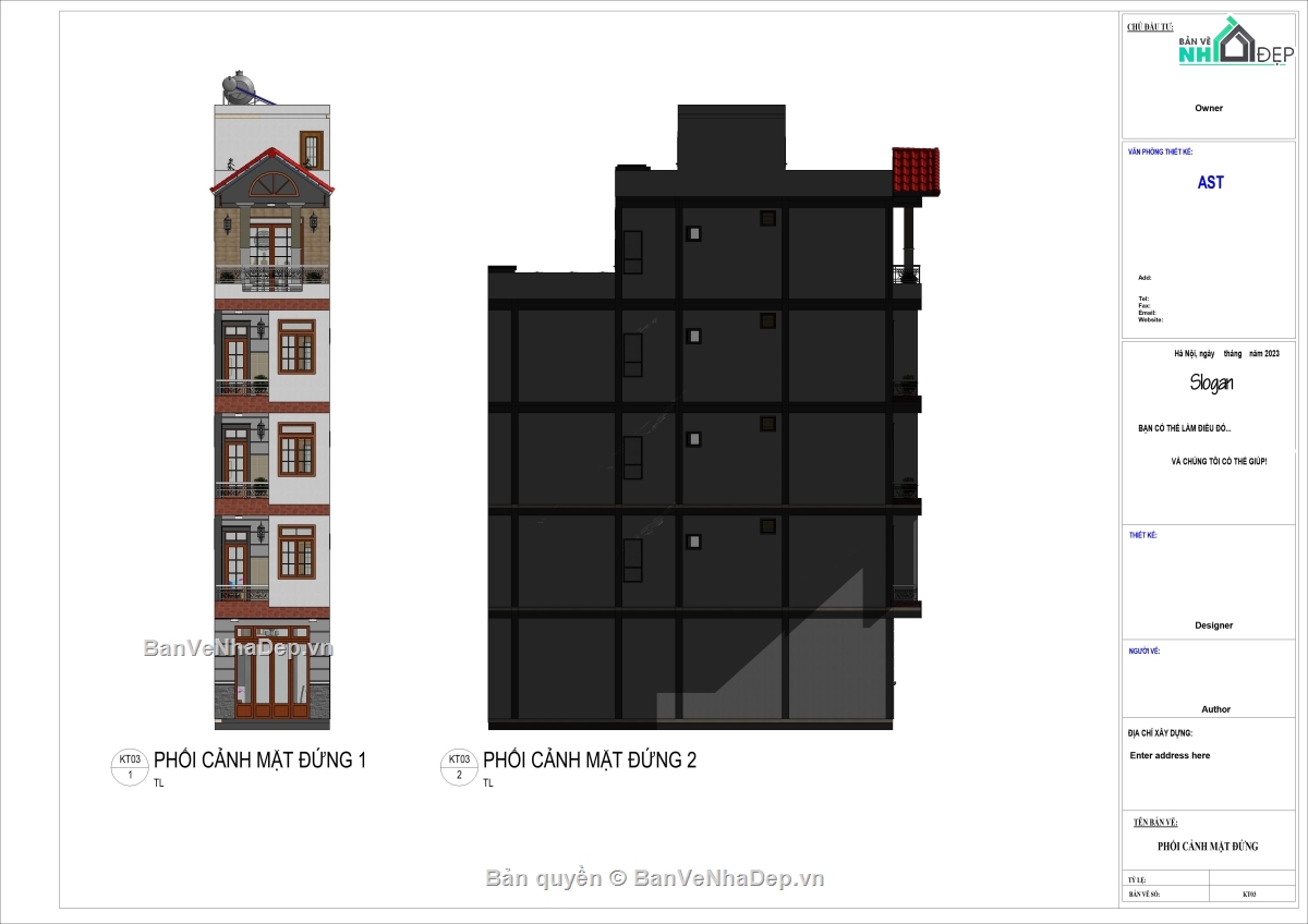 Bản vẽ thiết kế nhà,thiết kế nhà phố,nhà phố 5 tầng,thiết kế nhà 5 tầng