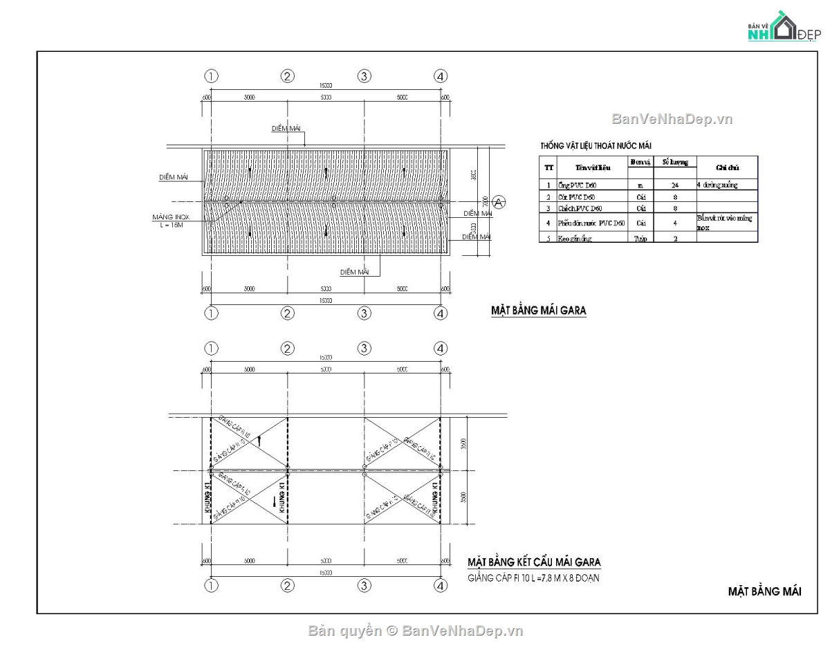 nhà để xe,bản vẽ gara xe máy,bản vẽ nhà để xe,nhà để xe nhân viên và khách,hồ sơ thiết kế nhà để xe