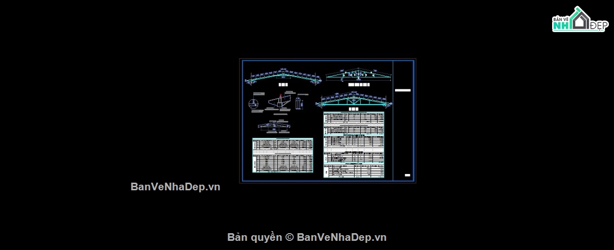 Bộ 7 file thiết kế nhà xưởng công nghiệp trên phần mềm AutoCAD cực kì chất lượng