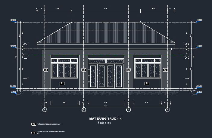 bản vẽ thiết kế nhà vườn 8x11m,bản vẽ nhà vườn đẹp,bản vẽ nhà 1 tầng kt 8x11m,bản vẽ nhà vườn,bản vẽ nhà 8x11m