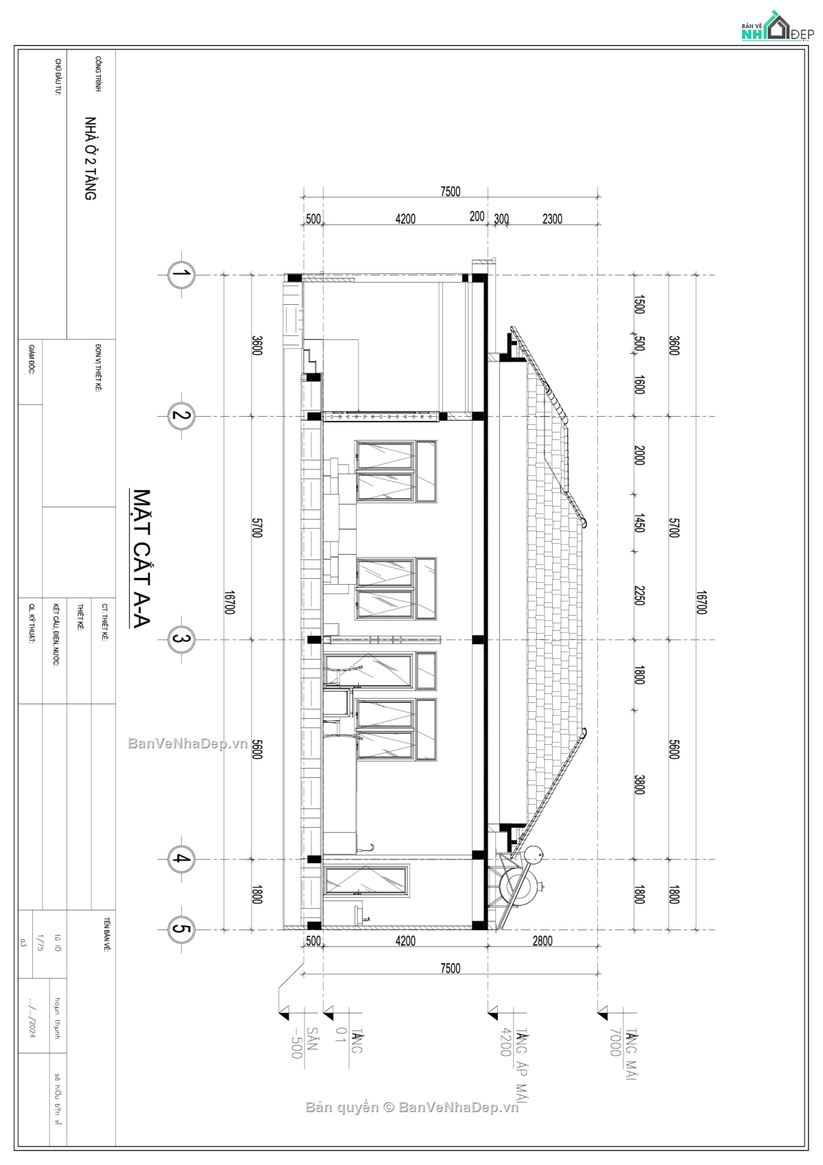 Bản vẽ thi công nhà mái nhật,Bản vẽ thi công,biệt thự 1 tầng