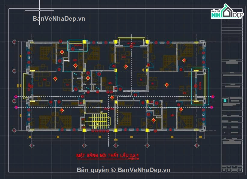 kiến trúc 4 tầng,Bản vẽ thiết kế nội thất,4 tầng,nội thất nhà,nhà 4 tầng,Bản vẽ nhà 4 tầng