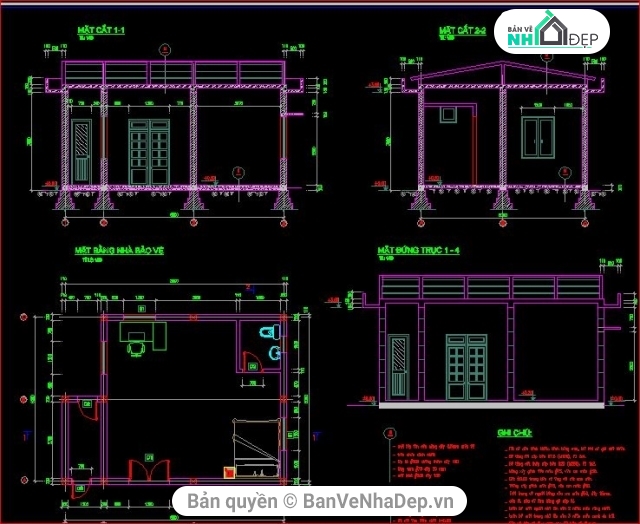 bản vẽ nhà văn phòng,trại gà xuân quế,kiến trúc và kết cấu trại gà,bản vẽ trại gà