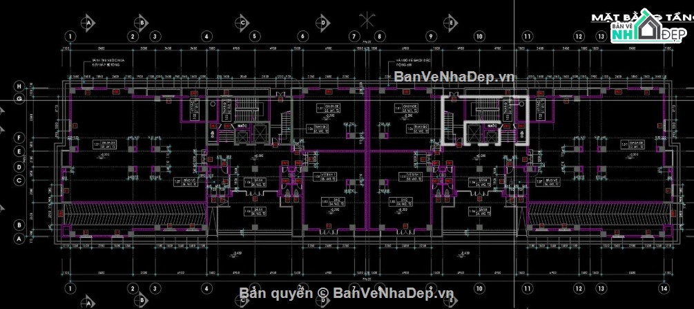 Chung cư 14 tầng,file cad chung cư 14 tầng,bản vẽ chung cư 14 tầng,chung cư 14 tầng file cad,chung cư 14 tầng