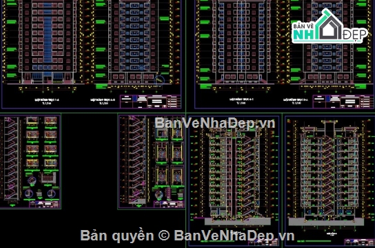 Chung cư 11 tầng,file cad chung cư 11 tầng,chung cư 11 tầng file cad