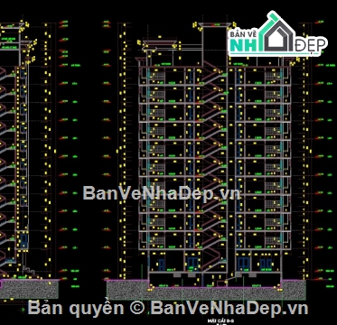 Chung cư 11 tầng,file cad chung cư 11 tầng,chung cư 11 tầng file cad