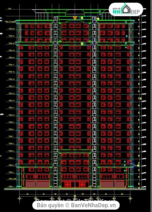 Tổng hợp 6 bản vẽ Full Kiến Trúc, Kết Cấu, Điện Nước chung cư hot 2020