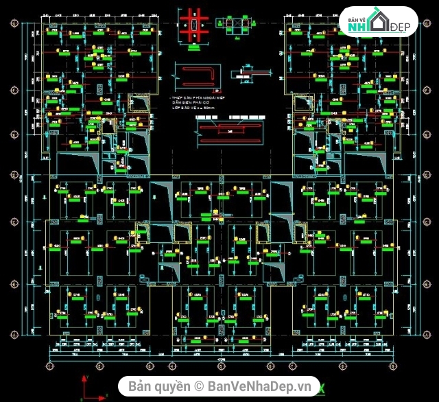 Tổng hợp 6 bản vẽ Full Kiến Trúc, Kết Cấu, Điện Nước chung cư hot 2020