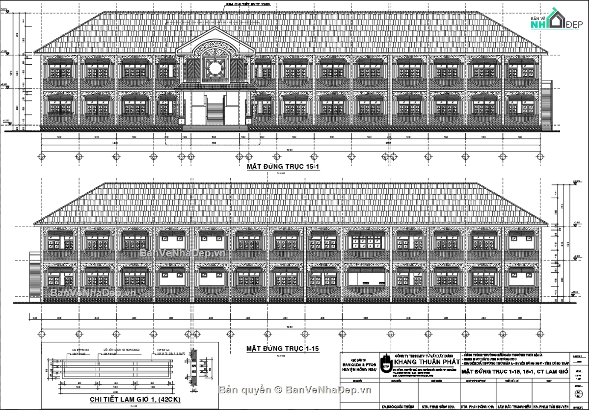 Bản vẽ cad trường mầm non,Bản vẽ trường mầm non,Bản vẽ thiết kế thi công trường mầm non