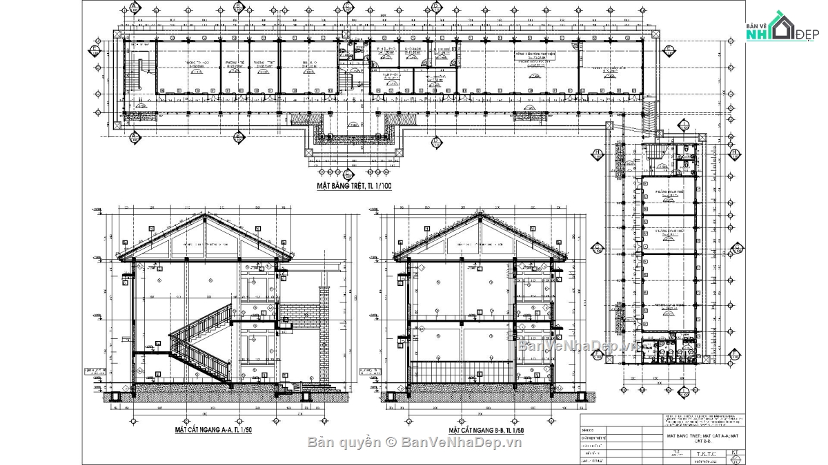 bản vẽ trường tiểu học,dự án trường tiểu học,trường tiểu học Phú Thành,File cad trường tiểu học
