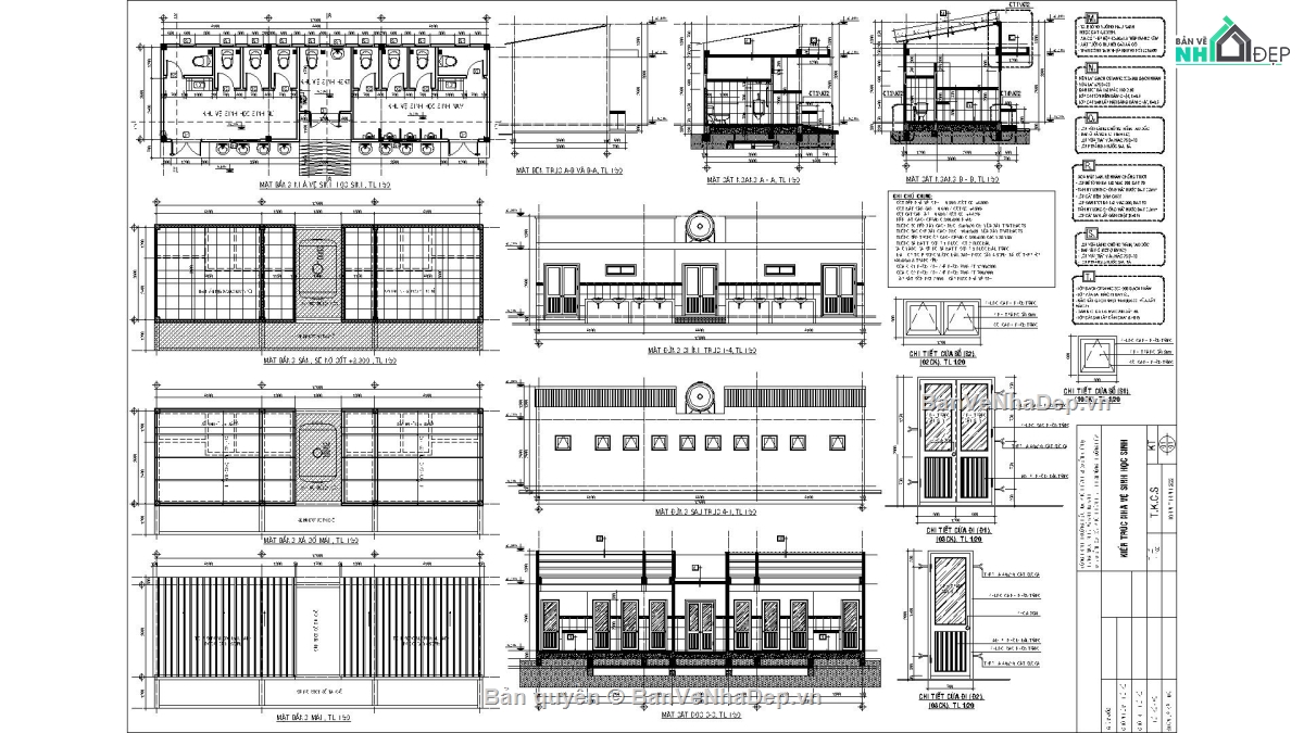 bản vẽ trường tiểu học,dự án trường tiểu học,trường tiểu học Phú Thành,File cad trường tiểu học