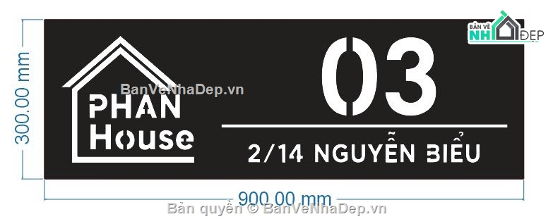 Bảng hiệu cnc,bảng hiệu nhà,dxf bảng hiệu nhà