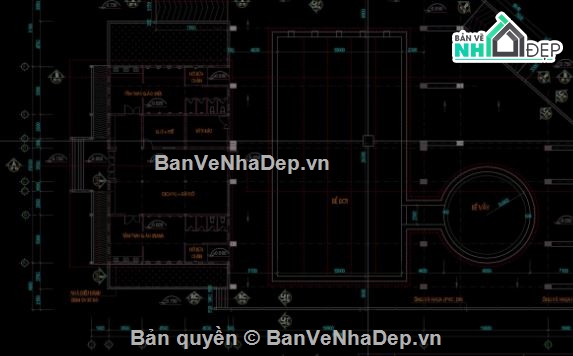 bể bơi,file cad bể bơi,bể bơi file cad