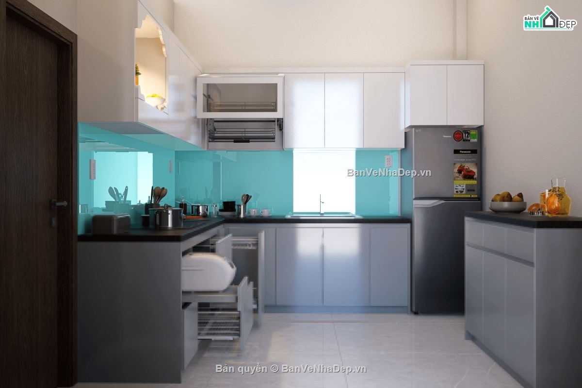 Bếp ăn,Bếp,Bếp hiện đại,Bếp cnc,Bếp render