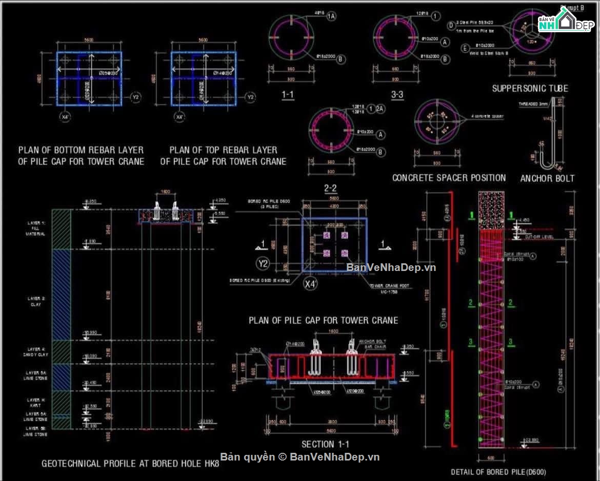 Biện pháp thi công,móng nhồi cọc,bản vẽ biện pháp thi công