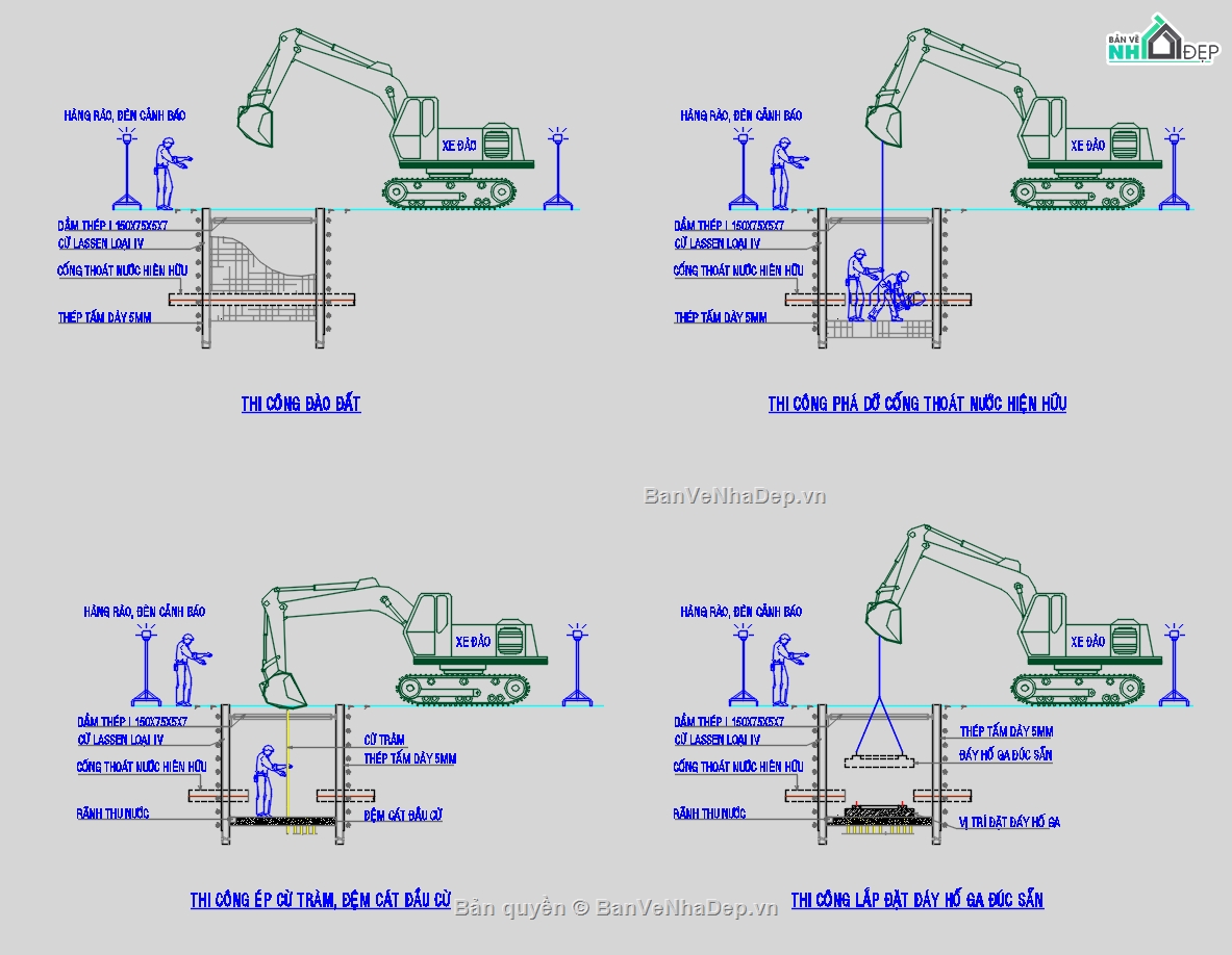 Biện pháp thi công hố ga giao cắt,Thi công xử lý xung đột tuyến ống thu gom,Biện pháp thi công hố ga