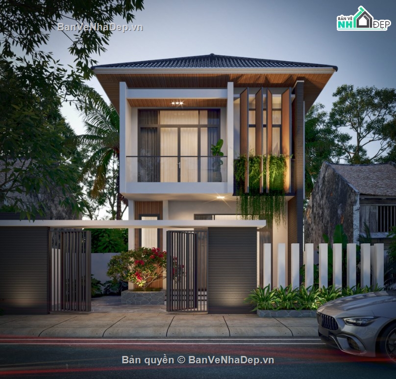 mẫu biệt thự,mẫu biệt thự hiện đại,biệt thự 2 tầng