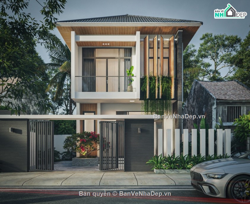 mẫu biệt thự,mẫu biệt thự hiện đại,biệt thự 2 tầng