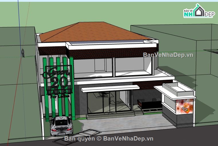 Biệt thự 2 tầng,model su biệt thự 2 tầng,biệt thự 2 tầng file su,sketchup biệt thự 2 tầng,biệt thự 2 tầng file sketchup