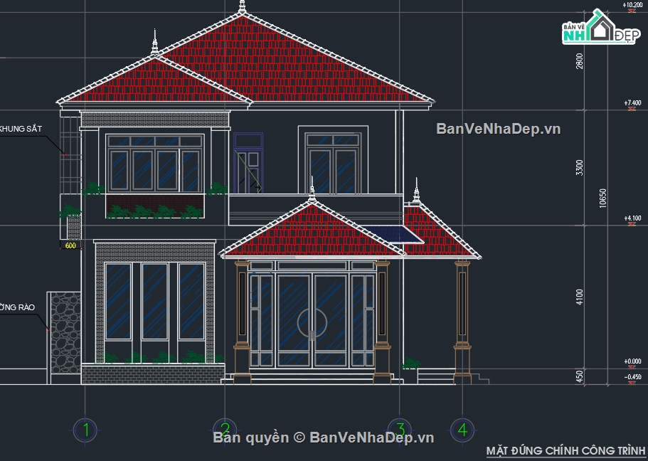 Biệt thự 2 tầng,biệt thự 2 tầng rộng 9m,nhà 2 tầng đẹp,phối cảnh biệt thự 2 tầng đẹp,biệt thự 2 tầng đẹp,bản vẽ biệt thự 2 tầng
