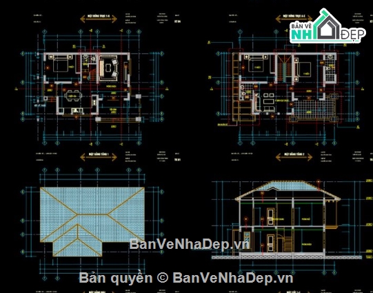 biệt thự 2 tầng,cad biệt thự 2 tầng,file cad biệt thự 2 tầng,biệt thự 2 tầng file cad