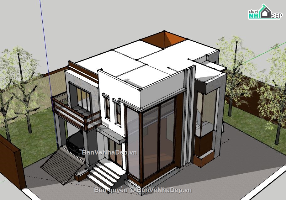 Biệt thự 2 tầng,model su biệt thự 2 tầng,biệt thự 2 tầng file su