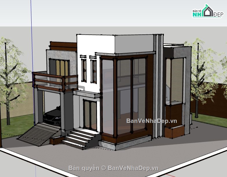 Biệt thự 2 tầng,model su biệt thự 2 tầng,biệt thự 2 tầng file su