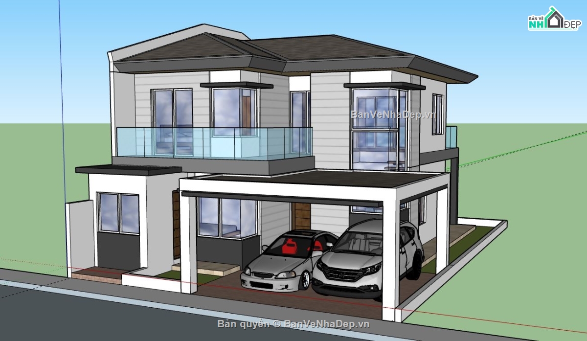 biệt thự 2 tầng,file sketchup biệt thự 2 tầng,biệt thự 2 tầng file su,model su biệt thự 2 tầng,biệt thự 2 tầng file sketchup,sketchup biệt thự 2 tầng hiện đại