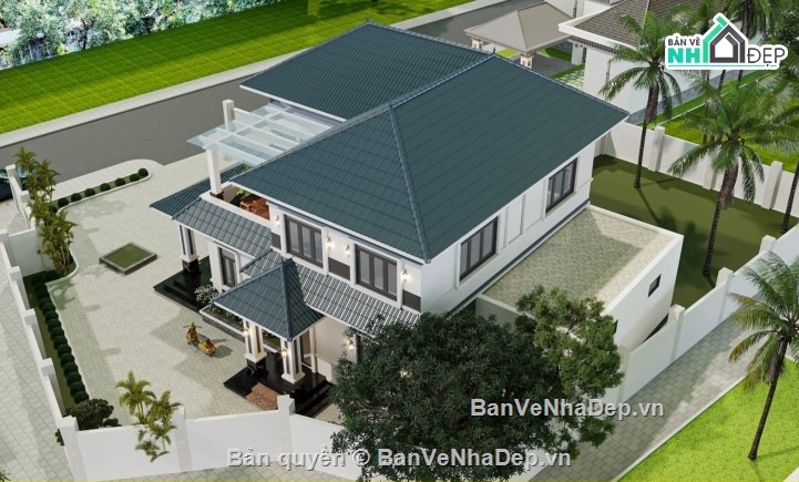 Biệt thự 2 tầng hiện đại,biệt thự hiện đại,biệt thự 2 tầng