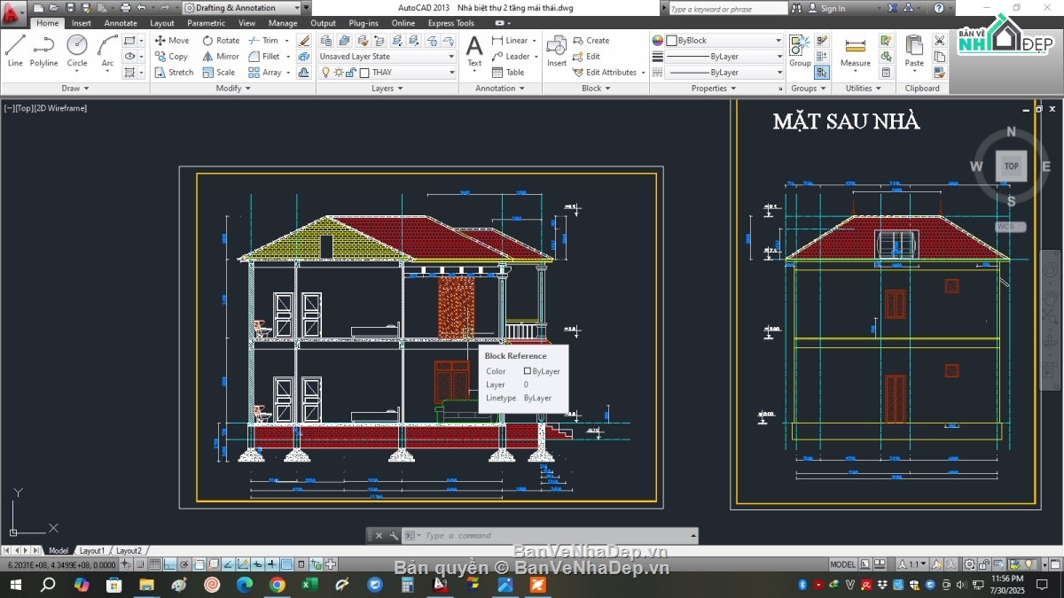 biệt thự,2 tầng,mái nhật