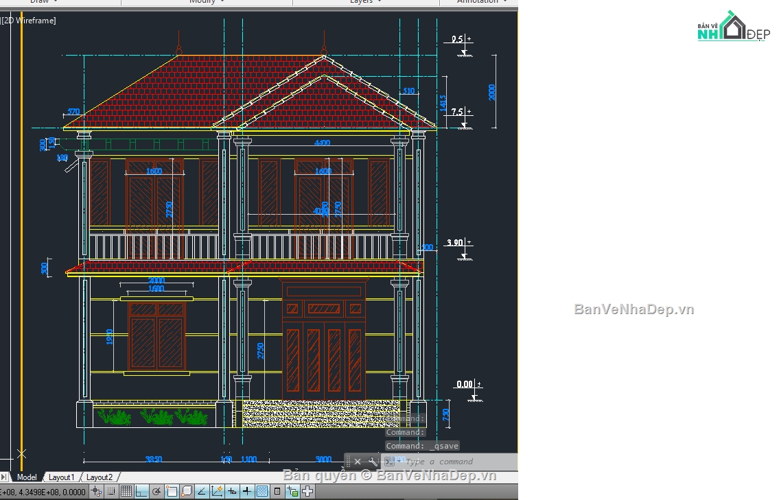 biệt thự,2 tầng,mái nhật