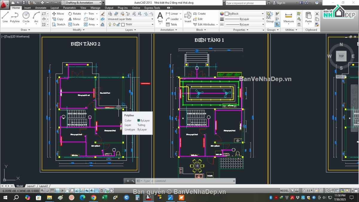 biệt thự,2 tầng,mái nhật