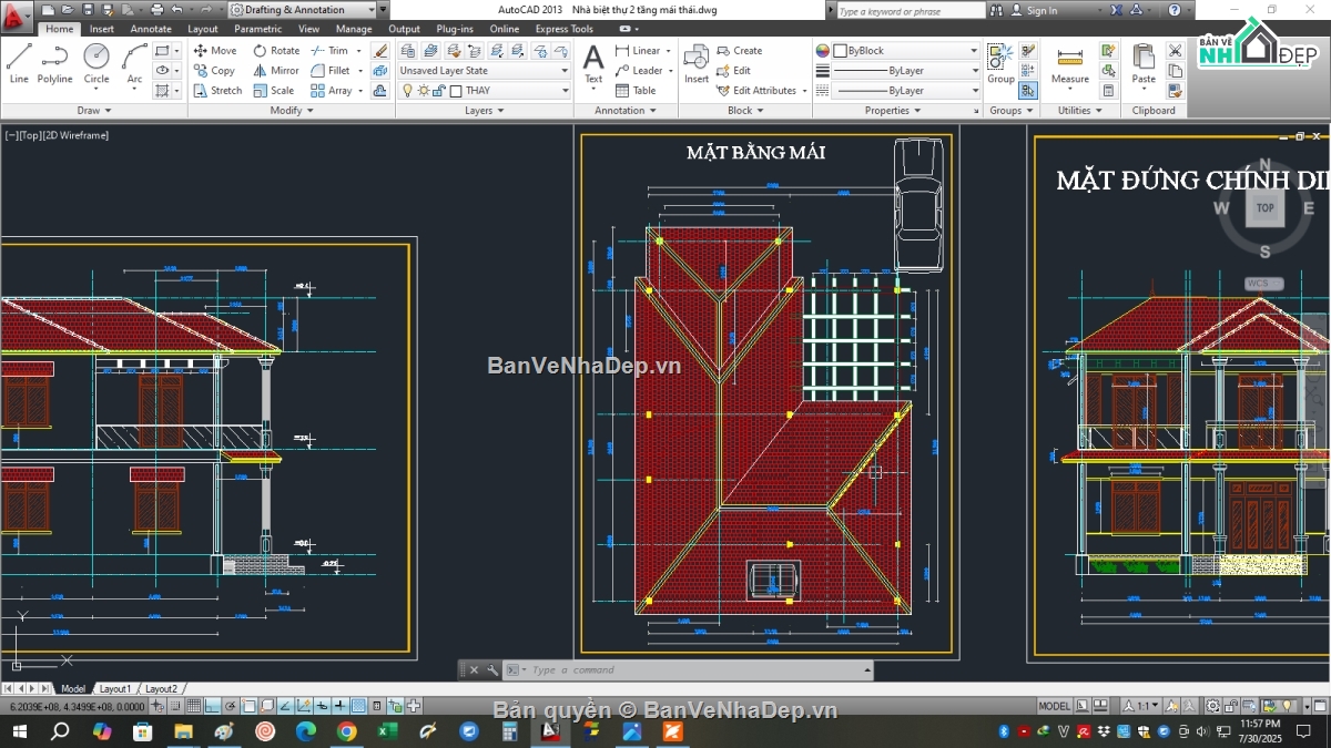 biệt thự,2 tầng,mái nhật