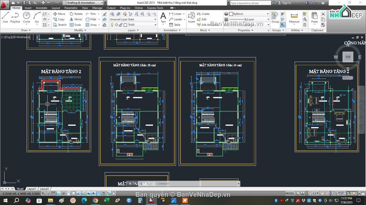 biệt thự,2 tầng,mái nhật