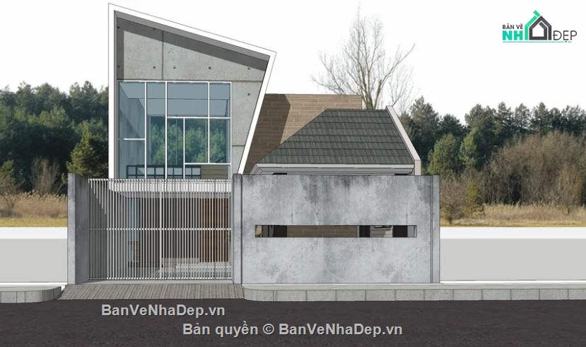 Biệt thự 2 tầng hiện đại,model su biệt thự 2 tầng,file sketchup biệt thự 2 tầng,biệt thự 2 tầng sketchup,biệt thự 2 tầng file su