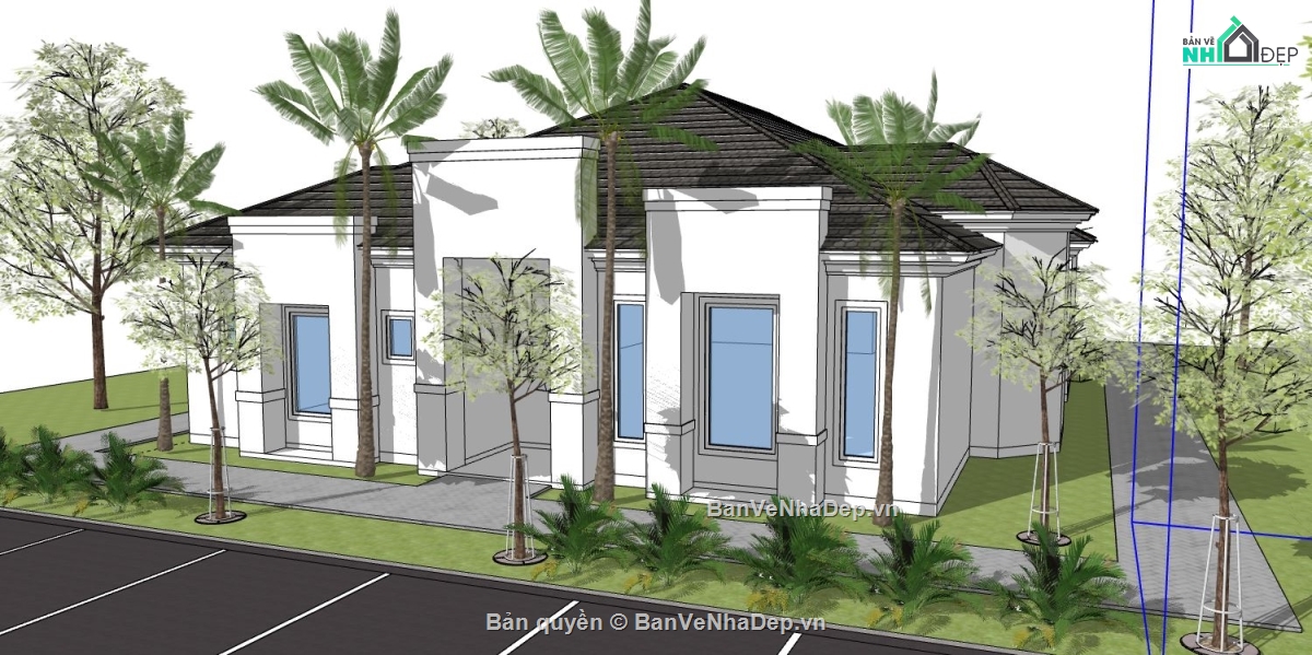 file sketchup biệt thự 2 tầng,su biệt thự 2 tầng,biệt thự 2 tâng