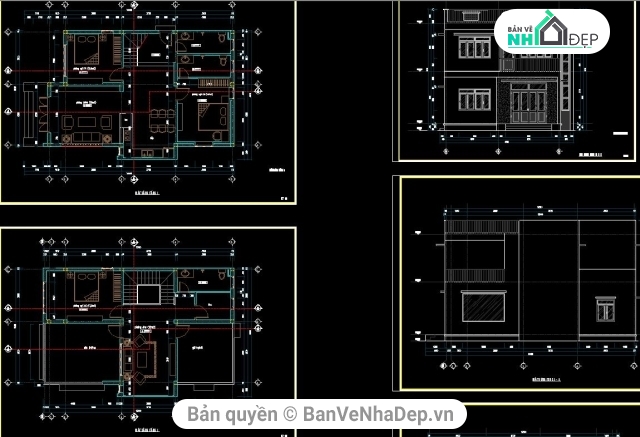 Biệt thự 2 tầng hiện đại,Biệt thự 2 tầng 8.8x14.4m,8.8x14.4m,Biệt thự 2 tầng,file sketchup