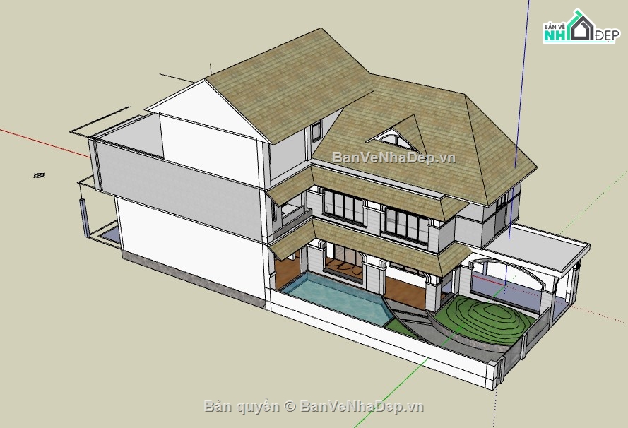 biệt thự 3 tầng,sketchup biệt thự,biệt thự sketchup,sketchup biệt thự 3 tầng,biệt thự 3 tầng sketchup,biệt thự  3 tầng