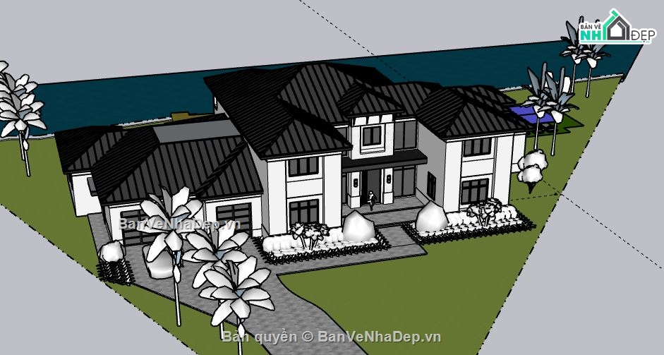 Biệt thự 3 tầng,Biệt thự 3 tầng hiện đại,Biệt thự