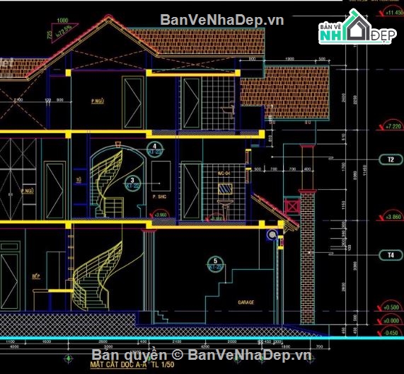 Biệt thự,biệt thự 3 tầng,file kiến trúc biệt thự 3 tầng,mẫu biệt thự 3 tầng