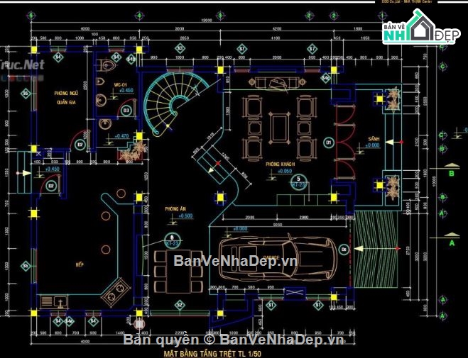 Biệt thự,biệt thự 3 tầng,file kiến trúc biệt thự 3 tầng,mẫu biệt thự 3 tầng