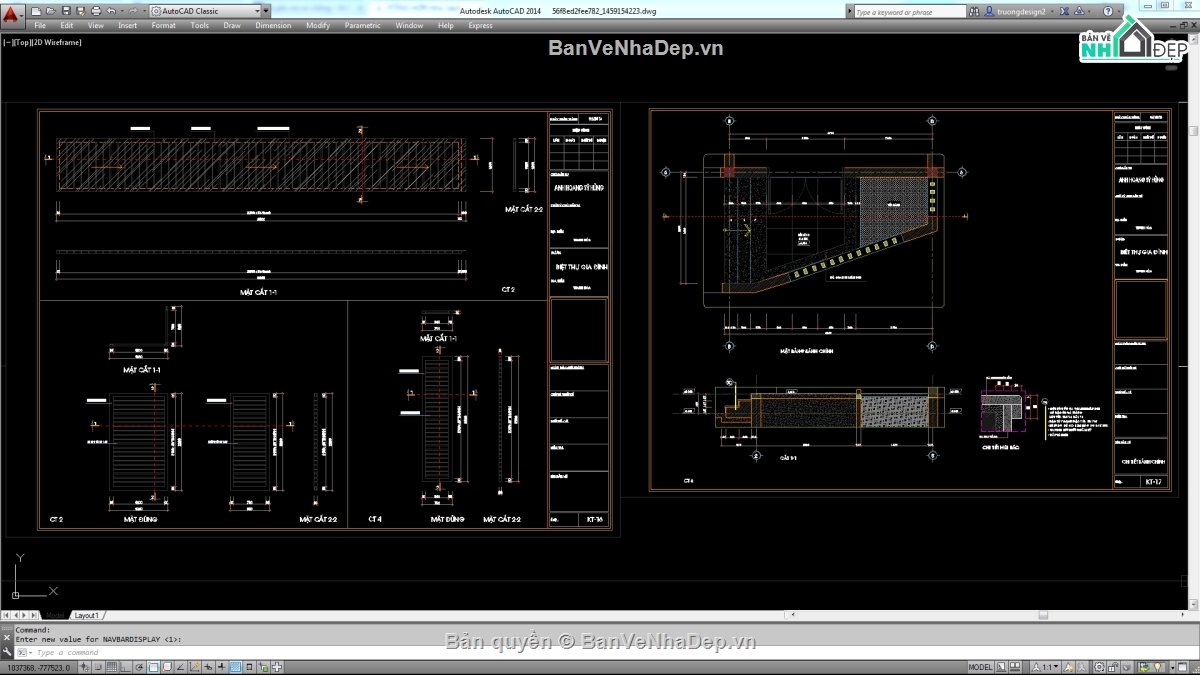 Biệt thự,File biệt thự 3 tầng,mẫu biệt thự 3 tầng
