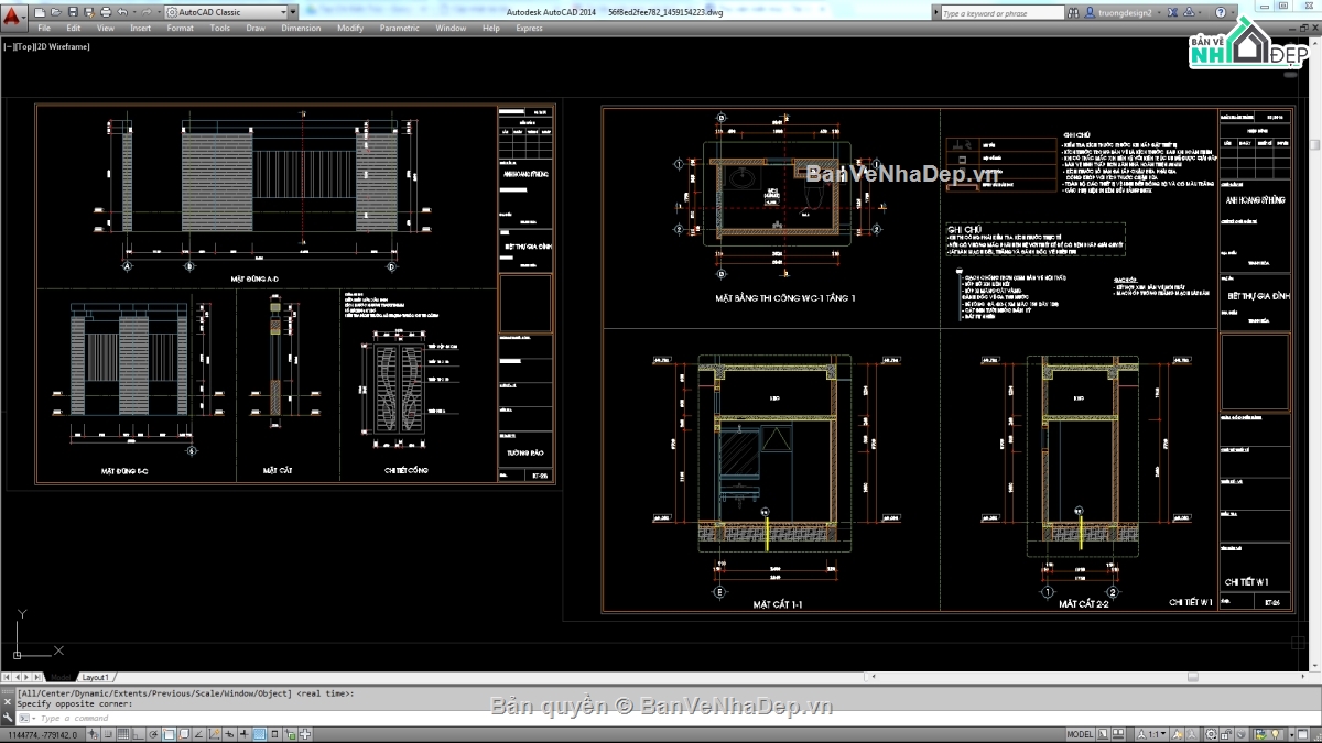 Biệt thự,File biệt thự 3 tầng,mẫu biệt thự 3 tầng