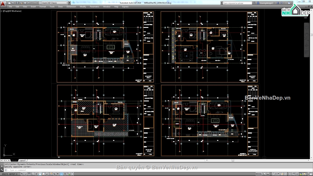 Biệt thự,File biệt thự 3 tầng,mẫu biệt thự 3 tầng