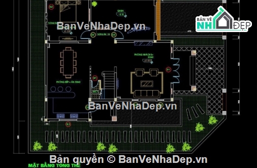 Biệt thự 3 tầng,biệt thự 3 tầng file cad,cad biệt thự 3 tầng