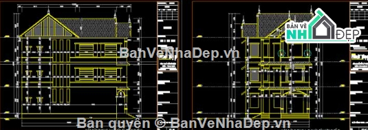 biệt thự 3 tầng,cad biệt thự 3 tầng,file cad biệt thự 3 tầng,biệt thự 3 tầng cad