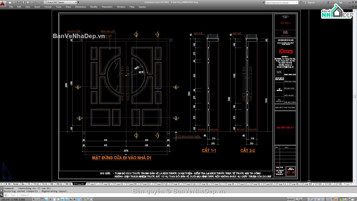 Biệt thự,File cad biệt thự 3 tầng,mẫu biệt thự 3 tầng,biệt thự 3 tầng