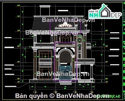 Biệt thự 3 tầng,phong cách cổ điển,Biệt thự tân cổ điển