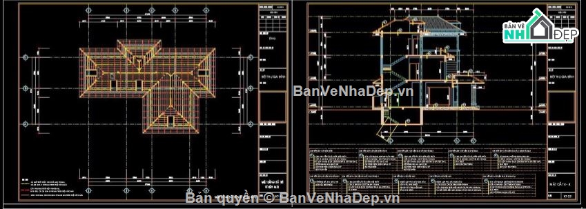 Biệt thự 3 tầng hiện đại,file cad biệt thự 3 tầng,biệt thự 3 tầng