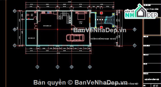 biệt thự 3 tầng,cad biệt thự 3 tầng,file cad biệt thự 3 tầng